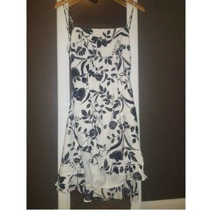 Strappy Dress - Floral Black and White Size M